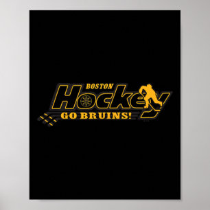 Boston Bruins Hockey Weiß Offiziell Lizenziert Poster