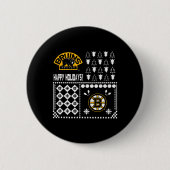 Boston Bruins Ugly Christmas Holiday Sweater Button (Vorderseite)