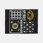 Boston Bruins Ugly Christmas Holiday Sweater Fleecedecke (Vorderseite (Horizontal))