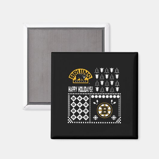 Boston Bruins Ugly Christmas Holiday Sweater Magnet (Vorderseite/Rückseite)