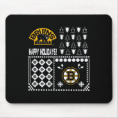 Boston Bruins Ugly Christmas Holiday Sweater Mousepad (Vorne)