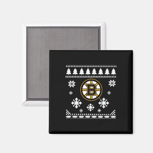 Boston Bruins Ugly Christmas Sweater Holidaze Magnet (Vorderseite/Rückseite)