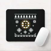 Boston Bruins Ugly Christmas Sweater Holidaze Mousepad (Mit Mouse)