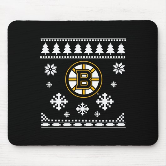 Boston Bruins Ugly Christmas Sweater Holidaze Mousepad (Vorne)