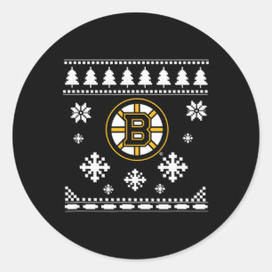 Boston Bruins Ugly Christmas Sweater Holidaze Runder Aufkleber