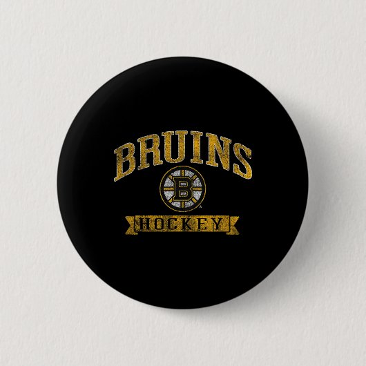 Boston Bruins Vintage Hockey Dark Heather Button (Vorderseite)
