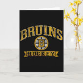 Boston Bruins Vintage Hockey Dark Heather Nhl  Karte (Gelbe Blume)