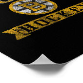 Boston Bruins Vintage Hockey Dark Heather Nhl  Poster (Ecke)