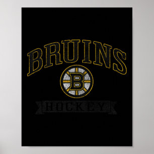 Boston Bruins Vintage-Hockey Grau Offiziell Lizenz Poster