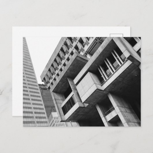 Boston Brutalist Postkarte (Vorne/Hinten)