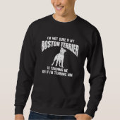 Boston Bull Terrier Dog Retro Dogs Owner Dad Mom Sweatshirt (Vorderseite)