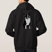 BOSTON BULL TERRIOR GRAY ZIP UP FLEECE MENSCHEN JA HOODIE (Rückseite)
