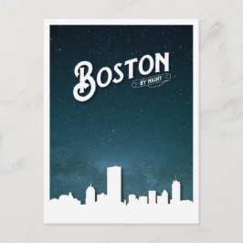 Boston by Night Skyline - Boston, Massachusetts, U Postkarte