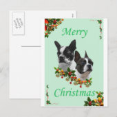 Boston Christmas Feiertagspostkarte (Vorne/Hinten)