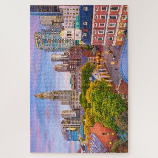 Boston City Gebäude Massachusetts USA Puzzle (Vertikal)
