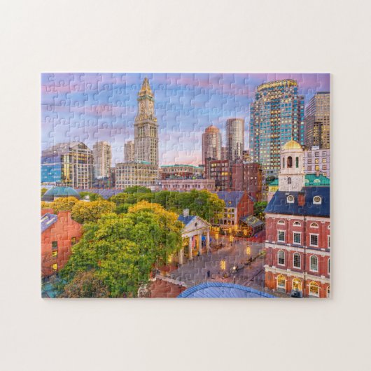 Boston City Gebäude Massachusetts USA Puzzle (Horizontal)