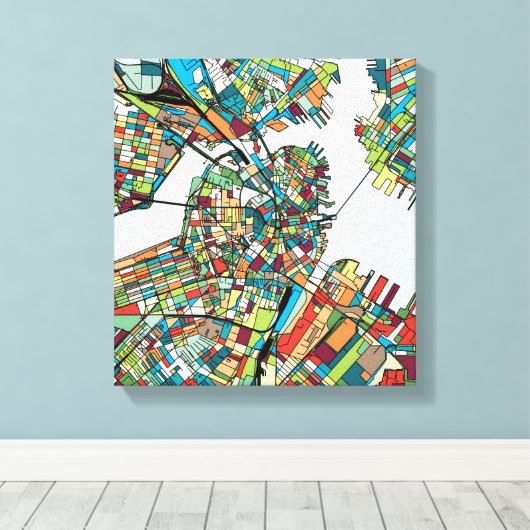 Boston City Leinwanddruck (Insitu (Holzboden))