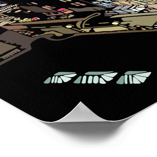 Boston City Lights Poster (Ecke)