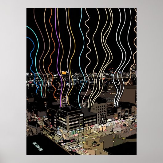 Boston City Lights Poster (Vorne)