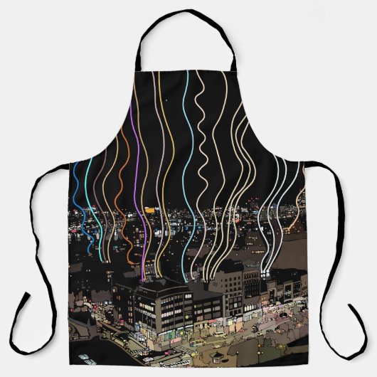 Boston City Lights Schürze (Vorderseite)