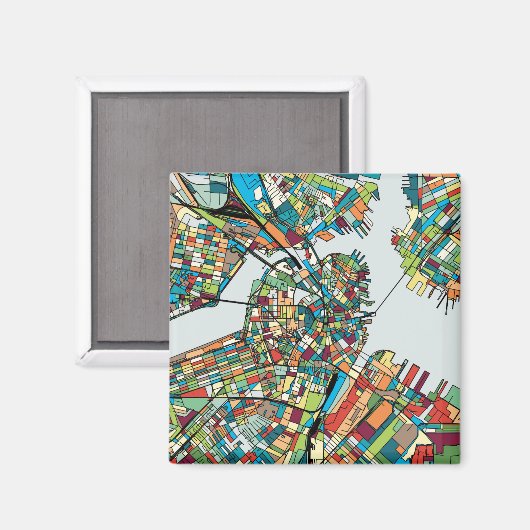 Boston City Magnet (Vorderseite/Rückseite)