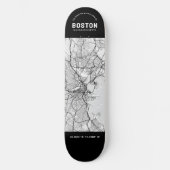 Boston City Map Skateboard (Vorderseite)