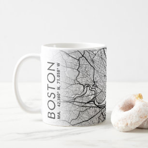 Boston City Map   Tasse des Kaffees