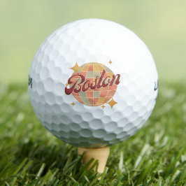 Boston City Massachusetts Retro Golf Resort Golfball