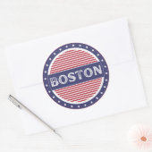 Boston City Pride Emblem – American Identity Runder Aufkleber (Umschlag)