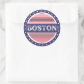 Boston City Pride Emblem – American Identity Runder Aufkleber (Tasche)