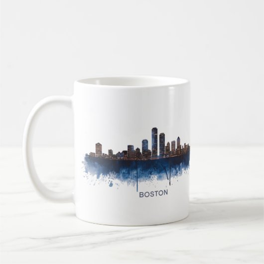 Boston City Skyline, Boston Ma Skyline Coffee Tass Kaffeetasse (Links)