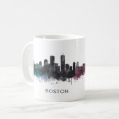 Boston City Skyline, Boston Ma Skyline Kaffeetasse (Vorderseite Links)