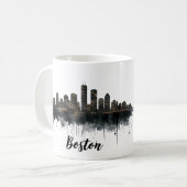 Boston City Skyline, Boston Ma Skyline Kaffeetasse (Vorderseite Links)