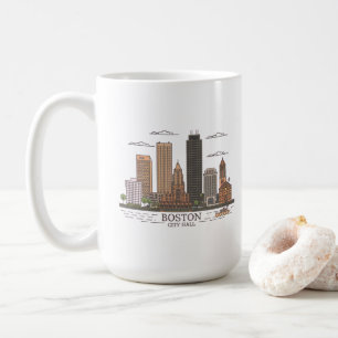Boston City Skyline, Boston ma skyline Kaffeetasse