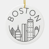 Boston City Skyline, Boston ma skyline Keramik Ornament (Vorne)