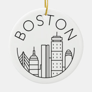 Boston City Skyline, Boston ma skyline Keramik Ornament