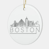 Boston City Skyline, Boston ma skyline Keramik Ornament (Links)