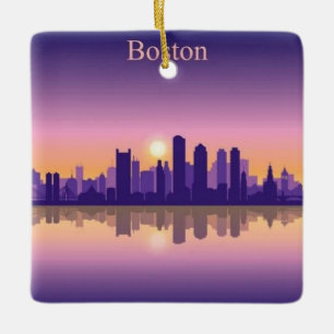 Boston City Skyline, Boston ma skyline Keramikornament