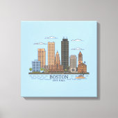 Boston City Skyline, Boston ma skyline Leinwanddruck (Vorderseite)