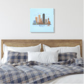 Boston City Skyline, Boston ma skyline Leinwanddruck (Insitu (Schlafzimmer))