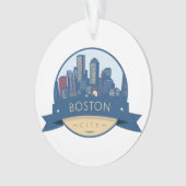 Boston City Skyline, Boston ma skyline Ornament (Vorderseite)