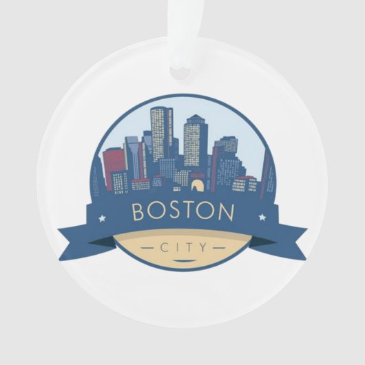 Boston City Skyline, Boston ma skyline Ornament (Vorderseite)