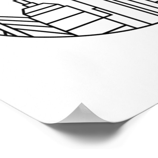 Boston City Skyline, Boston ma skyline Poster (Ecke)