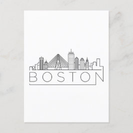 Boston City Skyline, Boston ma skyline Postkarte