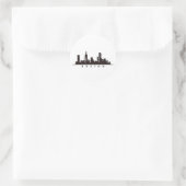 Boston City Skyline, Boston ma skyline Runder Aufkleber (Tasche)