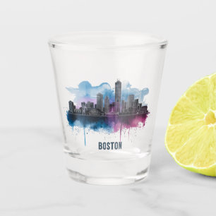 Boston City Skyline, Boston Ma Skyline Schnapsglas