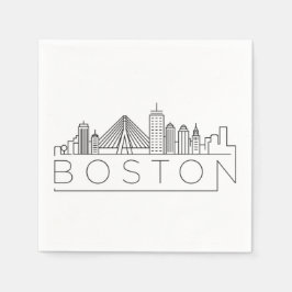 Boston City Skyline, Boston ma skyline Serviette