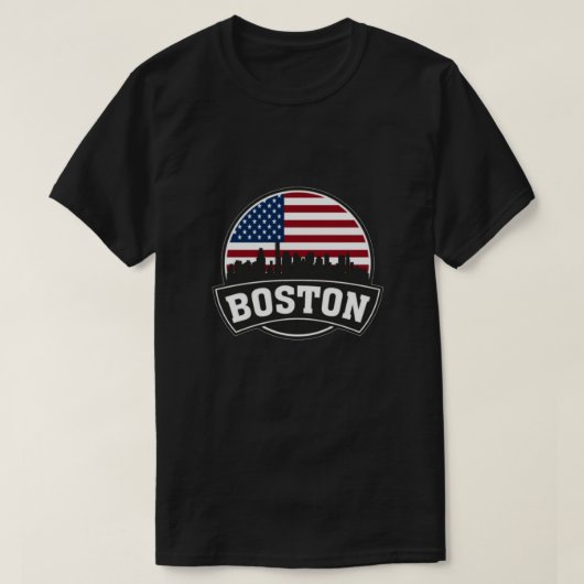Boston City Skyline, Boston ma skyline T-Shirt (Design vorne)