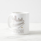 Boston City Skyline, Boston Ma Us Skyline Kaffeetasse (Vorderseite Links)