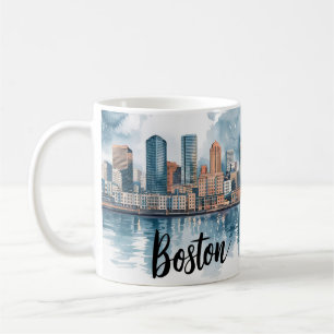 Boston City Skyline, Boston Ma Us Skyline Kaffeetasse
